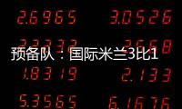 預備隊：國際米蘭3比1戰勝奇塔代拉
