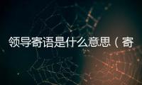 領導寄語是什么意思（寄語是什么意思）