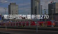 高田問題氣囊新增270萬 涉及日產、福特
