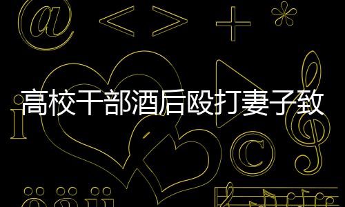高校干部酒后毆打妻子致死！警方凌晨通報