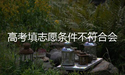 高考填志愿條件不符合會被退檔嗎？