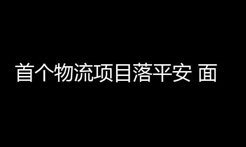 首個物流項目落平安 面積可達9萬平方