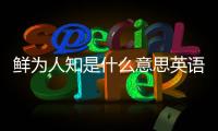 鮮為人知是什么意思英語翻譯（鮮為人知是什么意思）