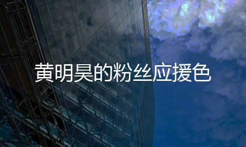 黃明昊的粉絲應援色