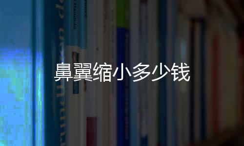 鼻翼縮小多少錢