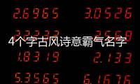 4個字古風詩意霸氣名字（四個字的古風名字霸氣）