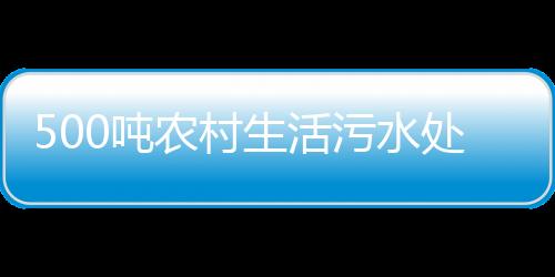 500噸農村生活污水處理設備