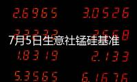 7月5日生意社錳硅基準價為7450.00元/噸