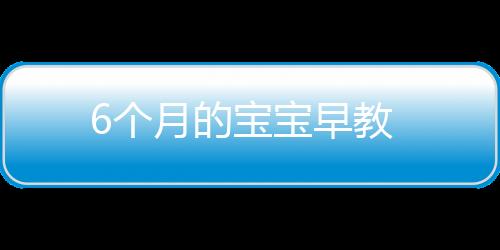 6個月的寶寶早教