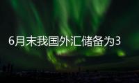 6月末我國外匯儲備為31930億美元環比上升165億美元