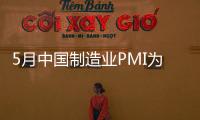 5月中國制造業PMI為48.8% 企業信心總體穩定
