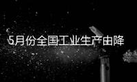 5月份全國(guó)工業(yè)生產(chǎn)由降轉(zhuǎn)增