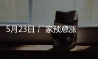 5月23日 廠家預意漲價，市場反應平平！,行業資訊