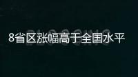 8省區(qū)漲幅高于全國水平
