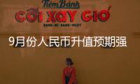 9月份人民幣升值預期強勁