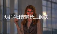 9月14日安徽長江鋼鐵合肥區(qū)域建筑鋼材價格螺紋鋼上調(diào)50元/噸