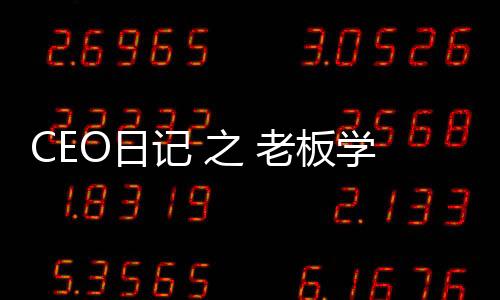 CEO日記 之 老板學了MBA回來把公司搞垮了