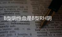 B型陰性血是B型RH陰性熊貓血嗎？