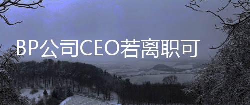 BP公司CEO若離職可獲400多萬英鎊遣散費