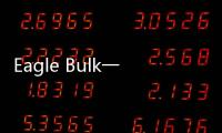 Eagle Bulk一季度虧損3930萬美元