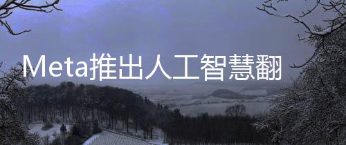 Meta推出人工智慧翻譯工具，可即時互譯閩南話與英語