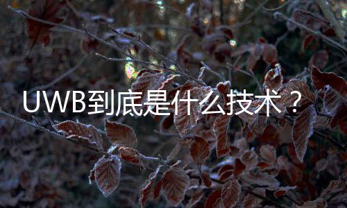 UWB到底是什么技術?