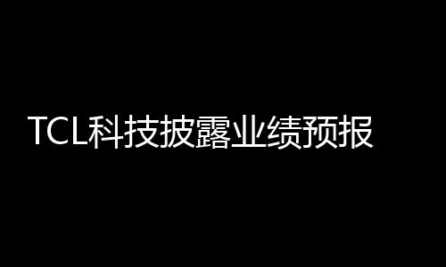 TCL科技披露業績預報：光伏及半導體業務上半年收入超300億元