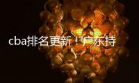 cba排名更新！廣東持續(xù)霸榜，遼籃第二集團(tuán)掙扎，福建再成黑馬