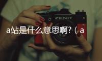 a站是什么意思啊?（a站什么意思）