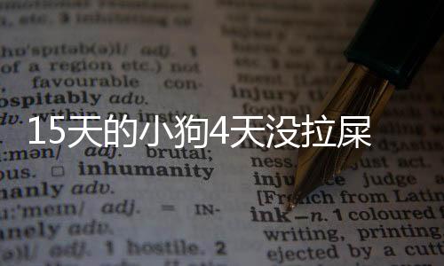 15天的小狗4天沒拉屎