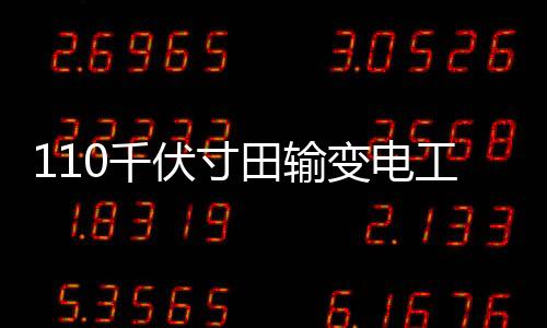 110千伏寸田輸變電工程投運(yùn)