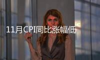 11月CPI同比漲幅低于預期 四季度通脹加速回落