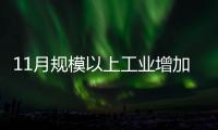 11月規模以上工業增加值同比實際增長10.1 %