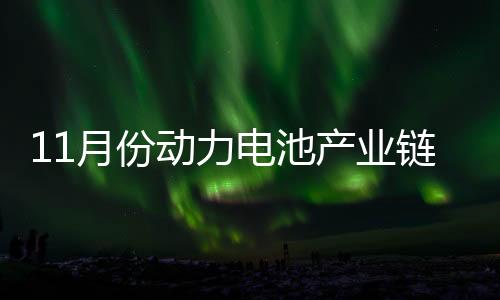 11月份動力電池產業鏈銷售旺季依舊強勢
