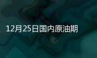 12月25日國內原油期貨跌0.79%