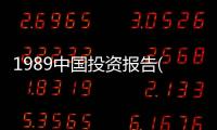 1989中國投資報告(關于1989中國投資報告簡述)