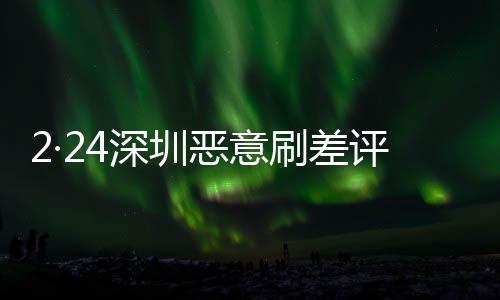 2·24深圳惡意刷差評事件(關于2·24深圳惡意刷差評事件簡述)