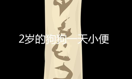 2歲的狗狗一天小便