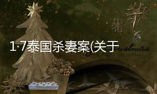 1·7泰國殺妻案(關于1·7泰國殺妻案簡述)