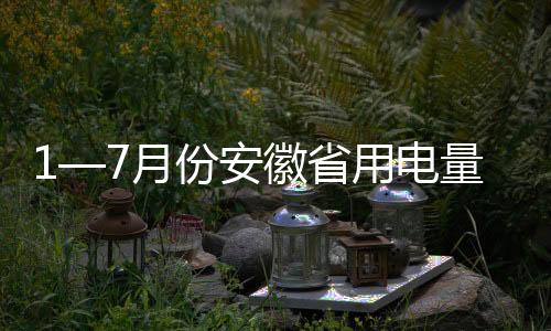 1—7月份安徽省用電量增速居全國第二