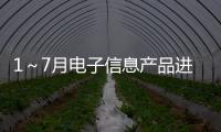 1～7月電子信息產品進出口總額7101億美元