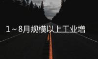 1～8月規(guī)模以上工業(yè)增加值同比增6.7%%