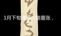1月下旬煤炭價格普漲，液化天然氣降價7.9%