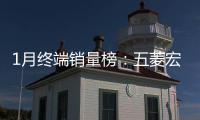 1月終端銷量榜：五菱宏光MINI問鼎冠軍