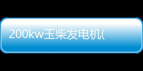 200kw玉柴發電機(200kw柴油發電機的問答介紹)