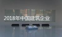 2018年中國建筑企業500強榜單發布