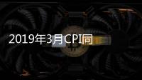 2019年3月CPI同比上漲2.3% 環比下降0.4%