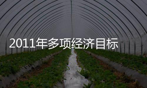2011年多項(xiàng)經(jīng)濟(jì)目標(biāo)明確:CPI目標(biāo)4% GDP達(dá)8%