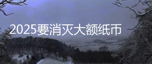 2025要消滅大額紙幣？專家：是誤解 具體是什么情況？
