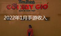 2022年1月手游收入排行榜TOP10：騰訊游戲吸金4.7億美元
